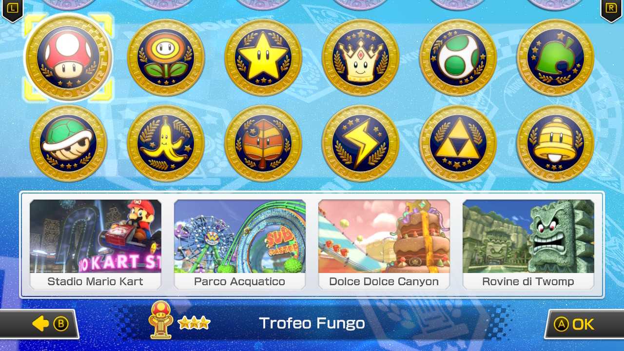 Mario Kart 8 Deluxe: track and track guide (part 1, Mushroom Trophy)