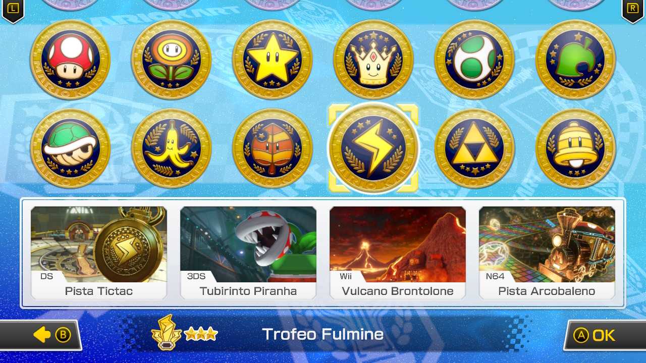 Mario Kart 8 Deluxe: track and track guide (part 8, Lightning Trophy)