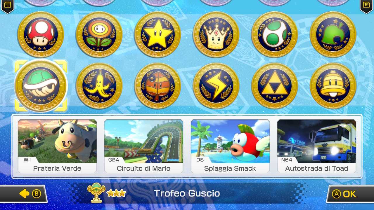 Mario Kart 8 Deluxe: track and track guide (part 5, Shell Trophy)