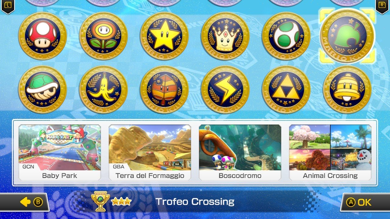 Mario Kart 8 Deluxe: track and track guide (part 11, Crossing Trophy)