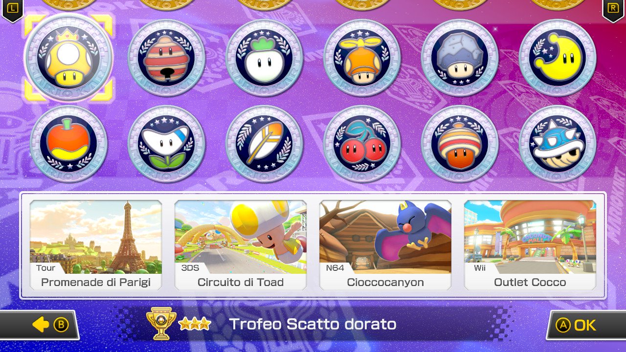 Mario Kart 8 Deluxe: track and track guide (part 13, Golden Snap Trophy)