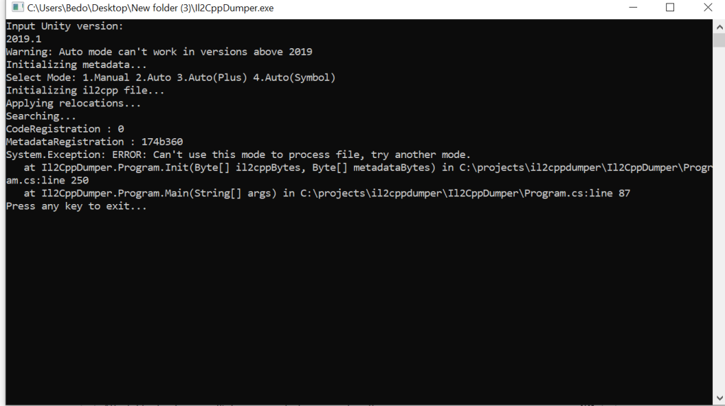 il2cppdumper coderegistration request