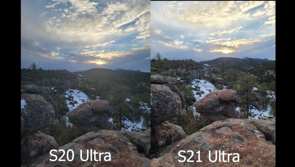 A shot taken with Samsung Galaxy S21 Ultra, compared with its predecessor S20 Ultra