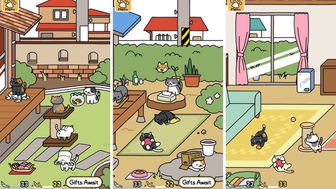 Neko Atsume: Kitty Collector gameplay