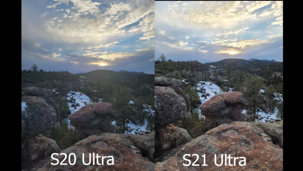 A shot taken with Samsung Galaxy S21 Ultra, compared with its predecessor S20 Ultra